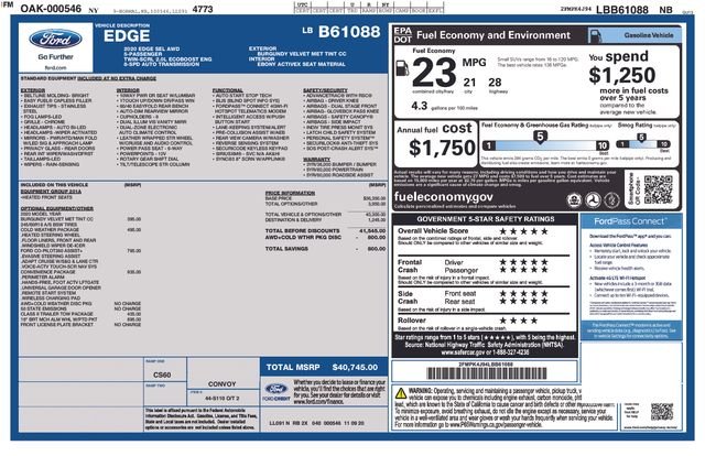 Used 2020 Red Ford SEL image 9