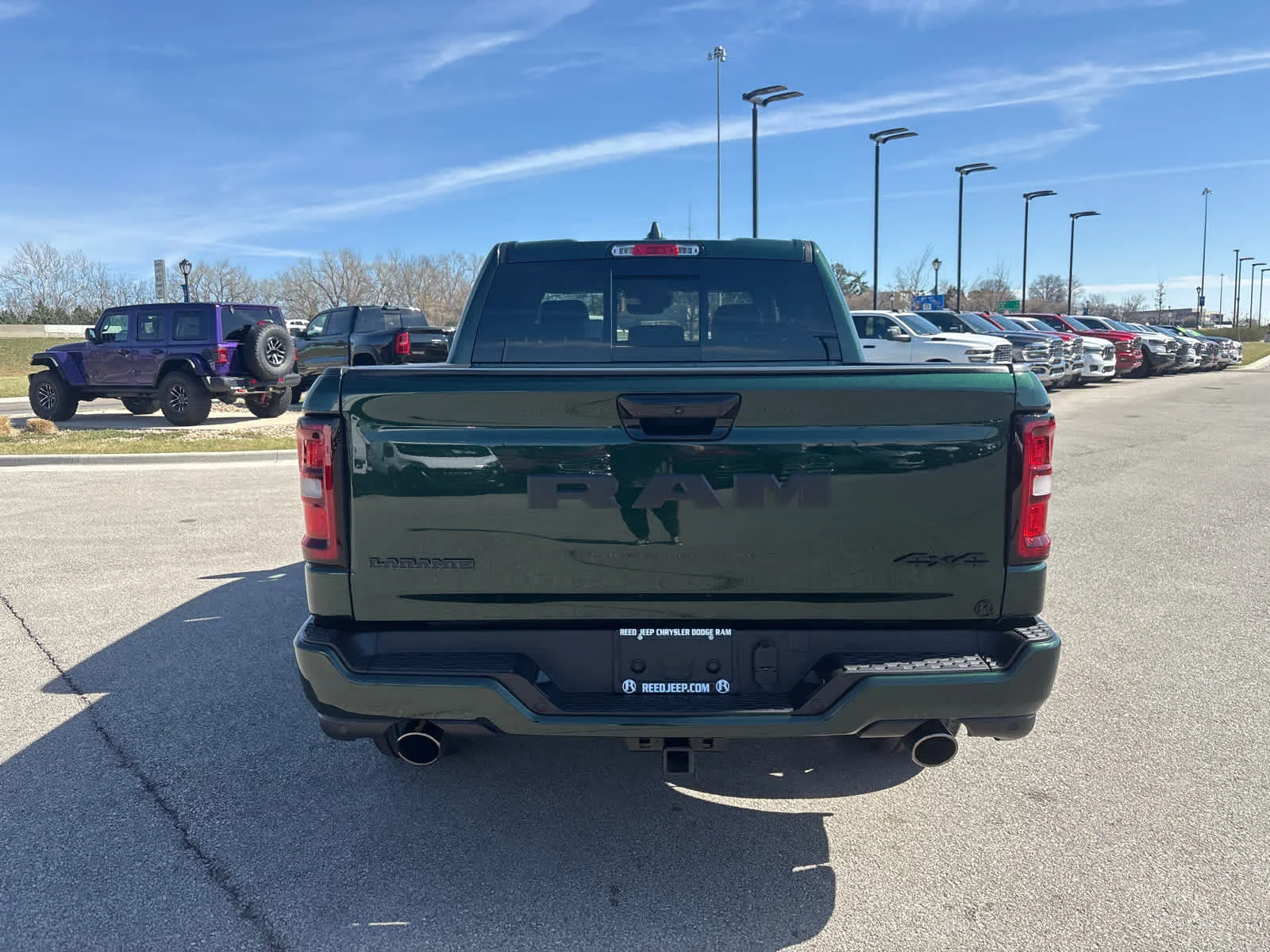 New 2026 Serrano-Green Metallic Exterior Paint RAM Laramie image 8