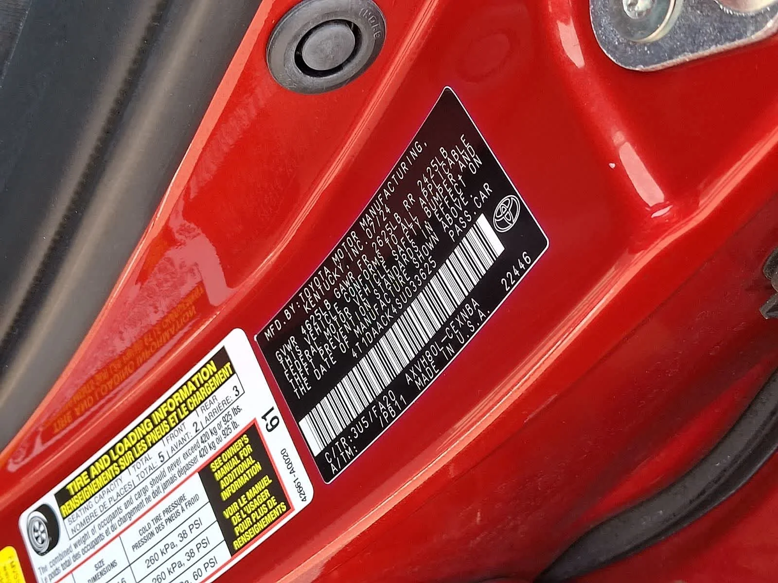 Certified Used 2025 Supersonic Red Toyota LE image 30