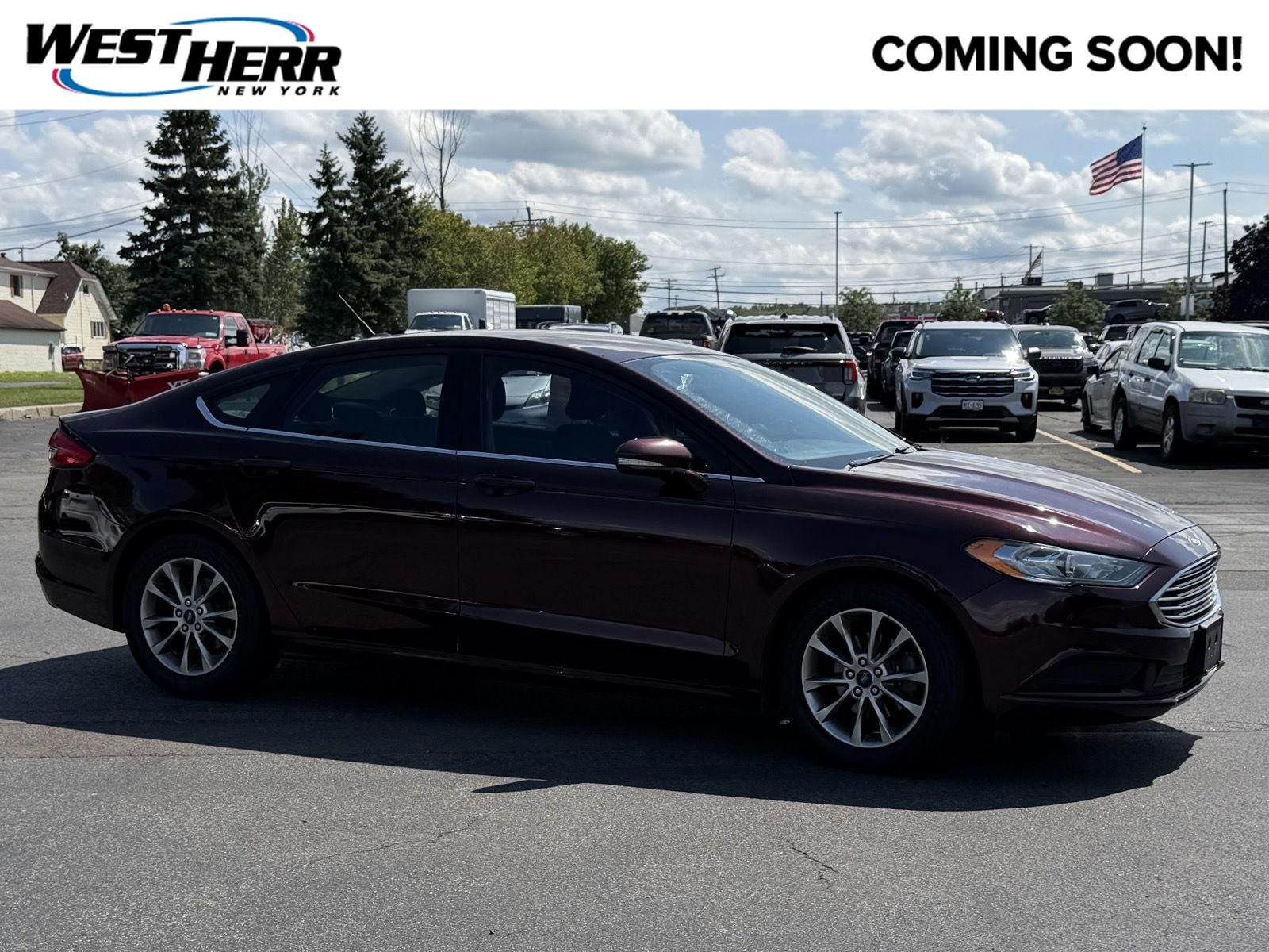 Used 2017 Burgundy Velvet Metallic Tinted Clearcoat Ford SE image 1