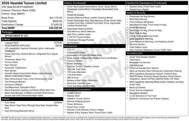 New 2026 Black Hyundai Limited AWD image 40
