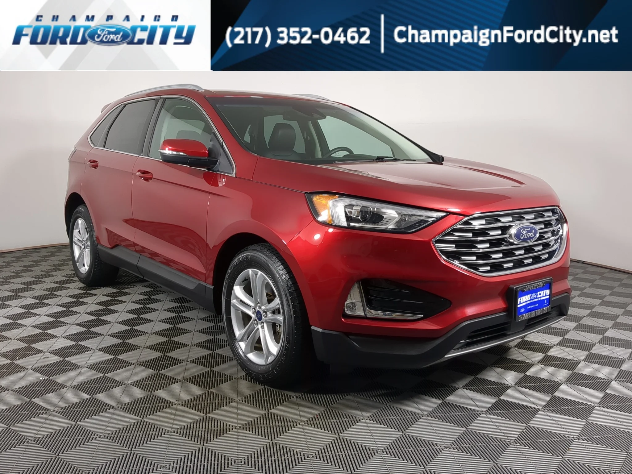 Used 2020 Rapid Red Metallic Tinted Clearcoat Ford SEL image 1