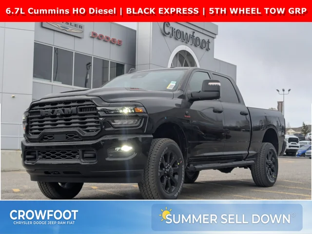 2026 RAM 2500 Black Express - - 6.7L Cummins HO  - Pkg 24C  - 5th Wheel/Gooseneck Prep  - 20 Black Wheels & More