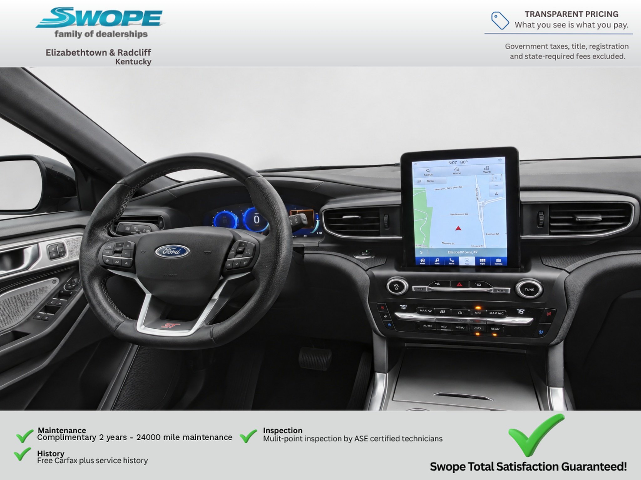 Used 2020 Agate Black Metallic Ford ST image 18