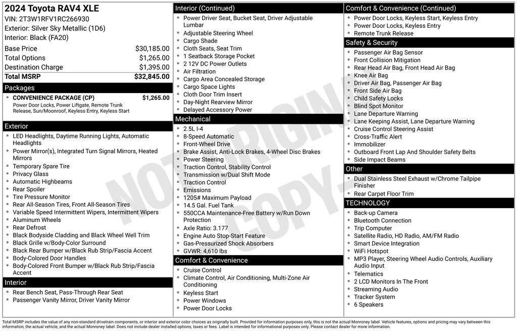 Used 2024 Silver Toyota XLE image 2