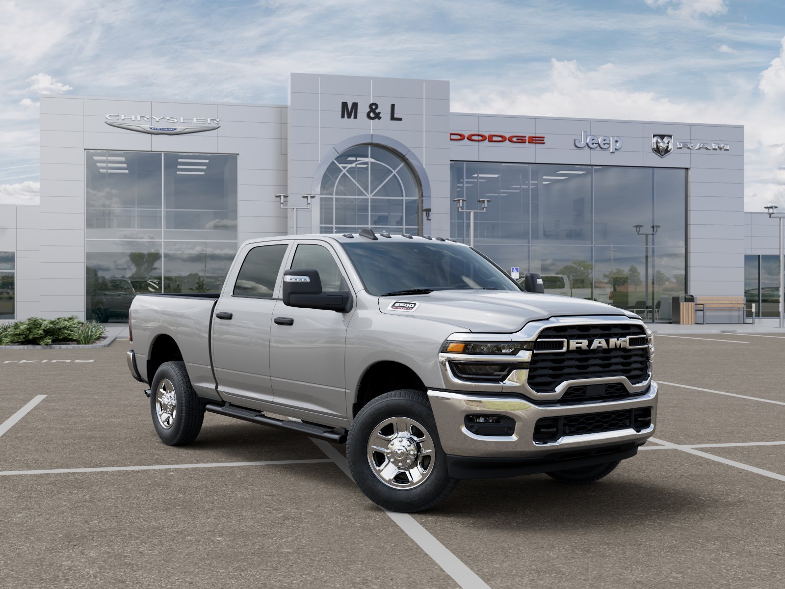 New 2026 Silver-Zynith Exterior Paint RAM Tradesman Crew Cab 4x4 6