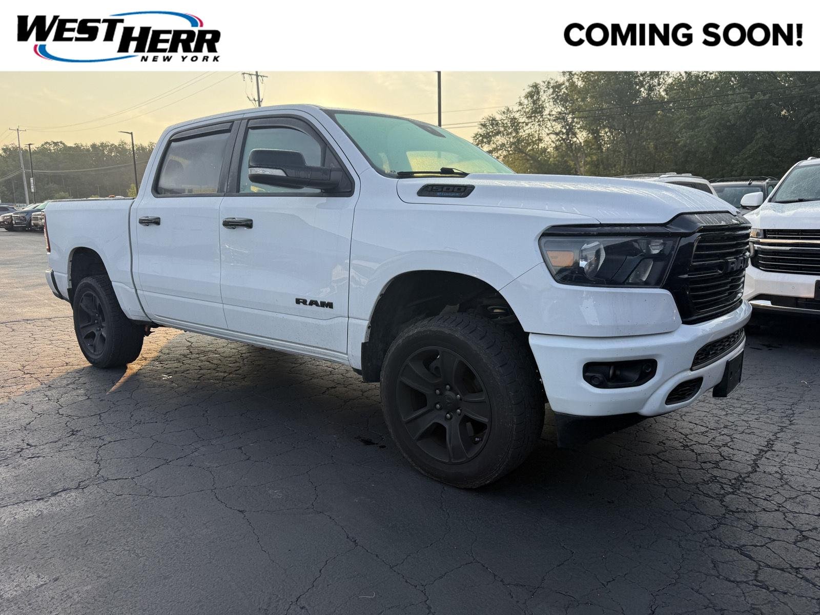 Used 2021 Bright White Clearcoat Ram Big Horn image 1