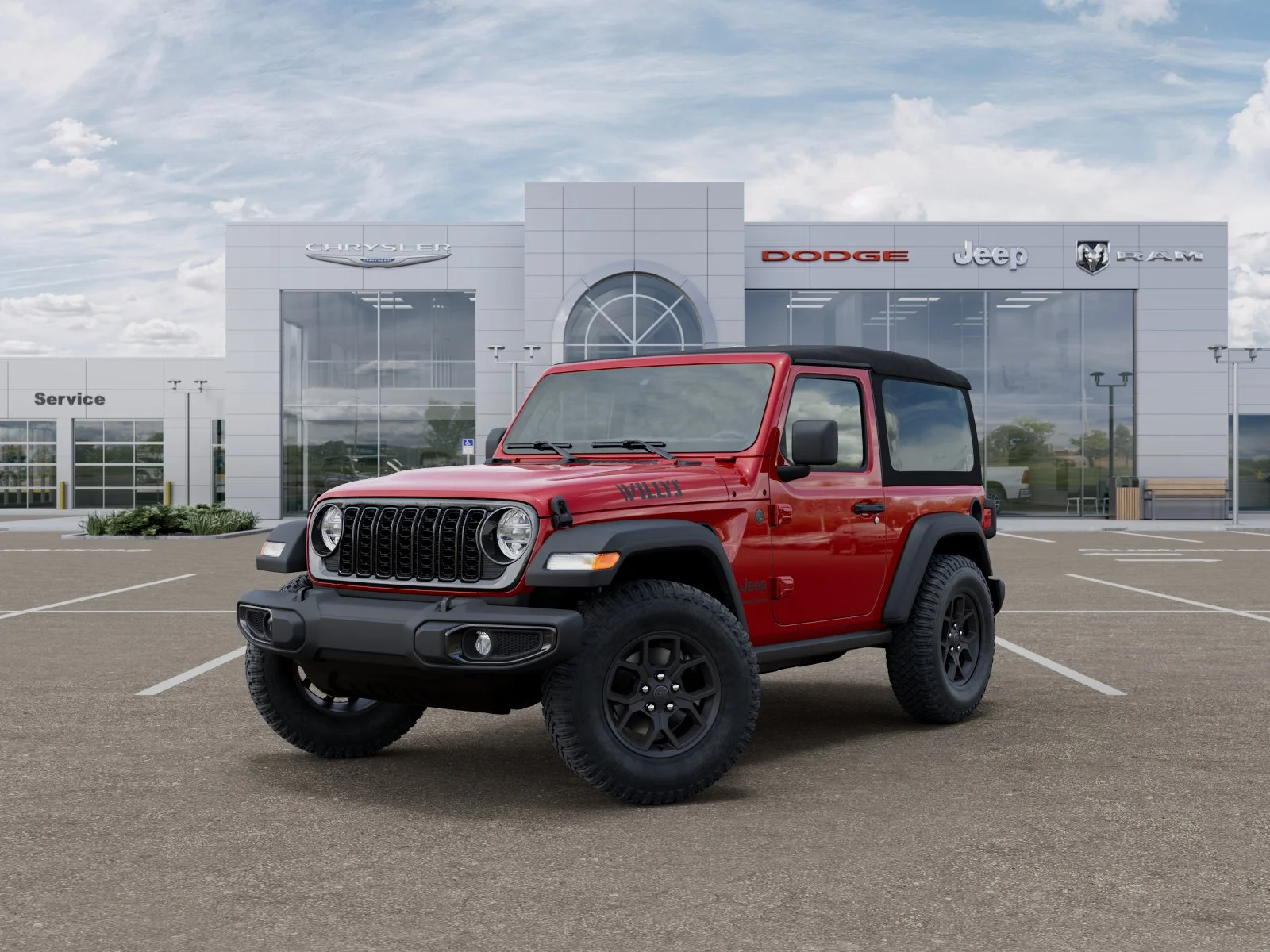 New 2026 Firecracker Red Clear-Coat Exterior Paint Jeep Willys image 39
