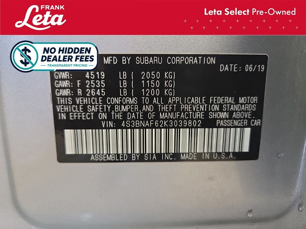 Used 2019 Ice Silver Metallic Subaru  image 27