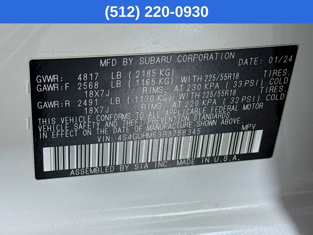 Certified Used 2024 White Subaru Limited image 41