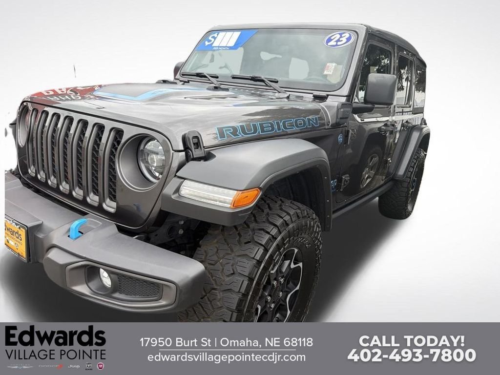 Used 2023 Gray Jeep Rubicon 4xe image 1