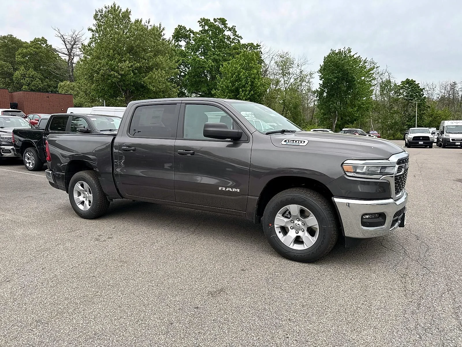 New 2026 Granite Crystal Metallic Clear-Coat Exterior Paint RAM Big Horn Crew Cab 4x4 5