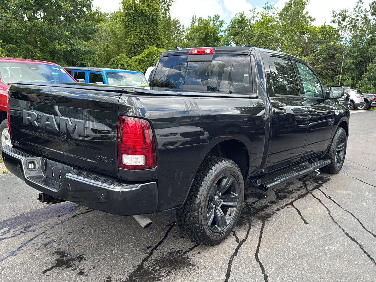 Used 2018 Brilliant Black Crystal Pearlcoat Ram Night image 3