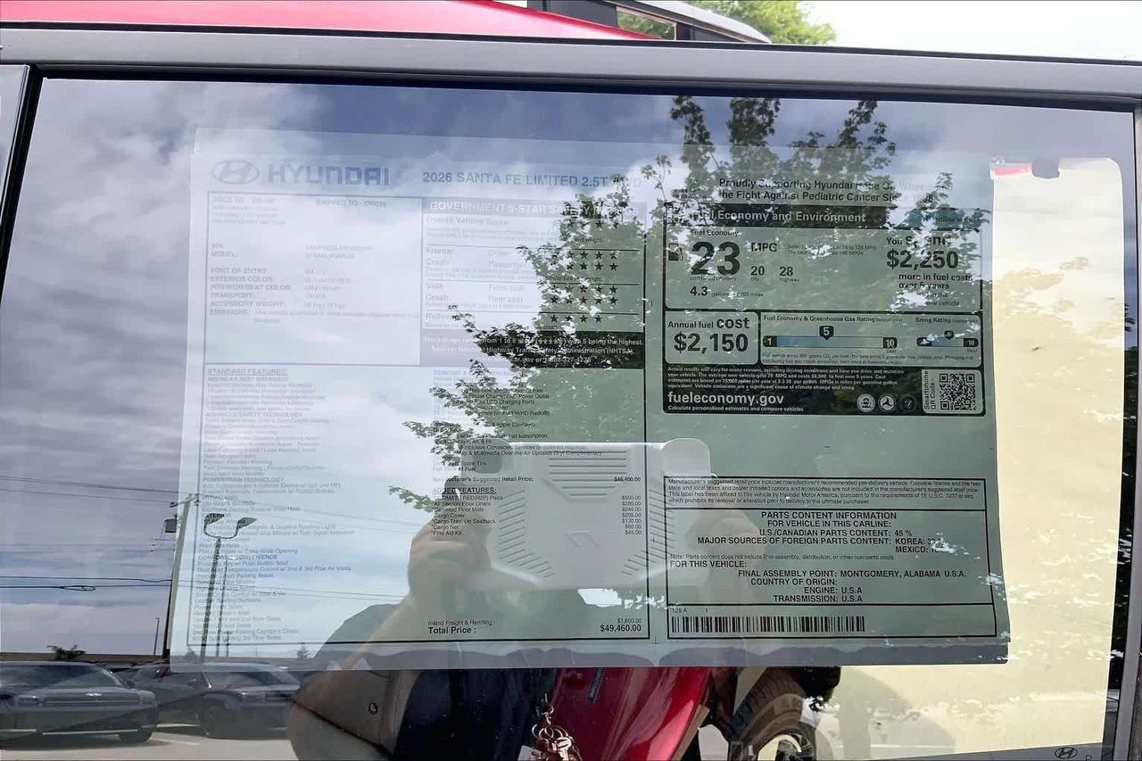 New 2026 Ultimate Red Hyundai Limited AWD image 18