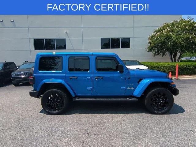 Used 2021 Blue Jeep Unlimited Sahara 4xe image 6