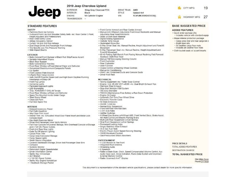 Used 2019 Sting-Gray Clearcoat Jeep Upland image 3