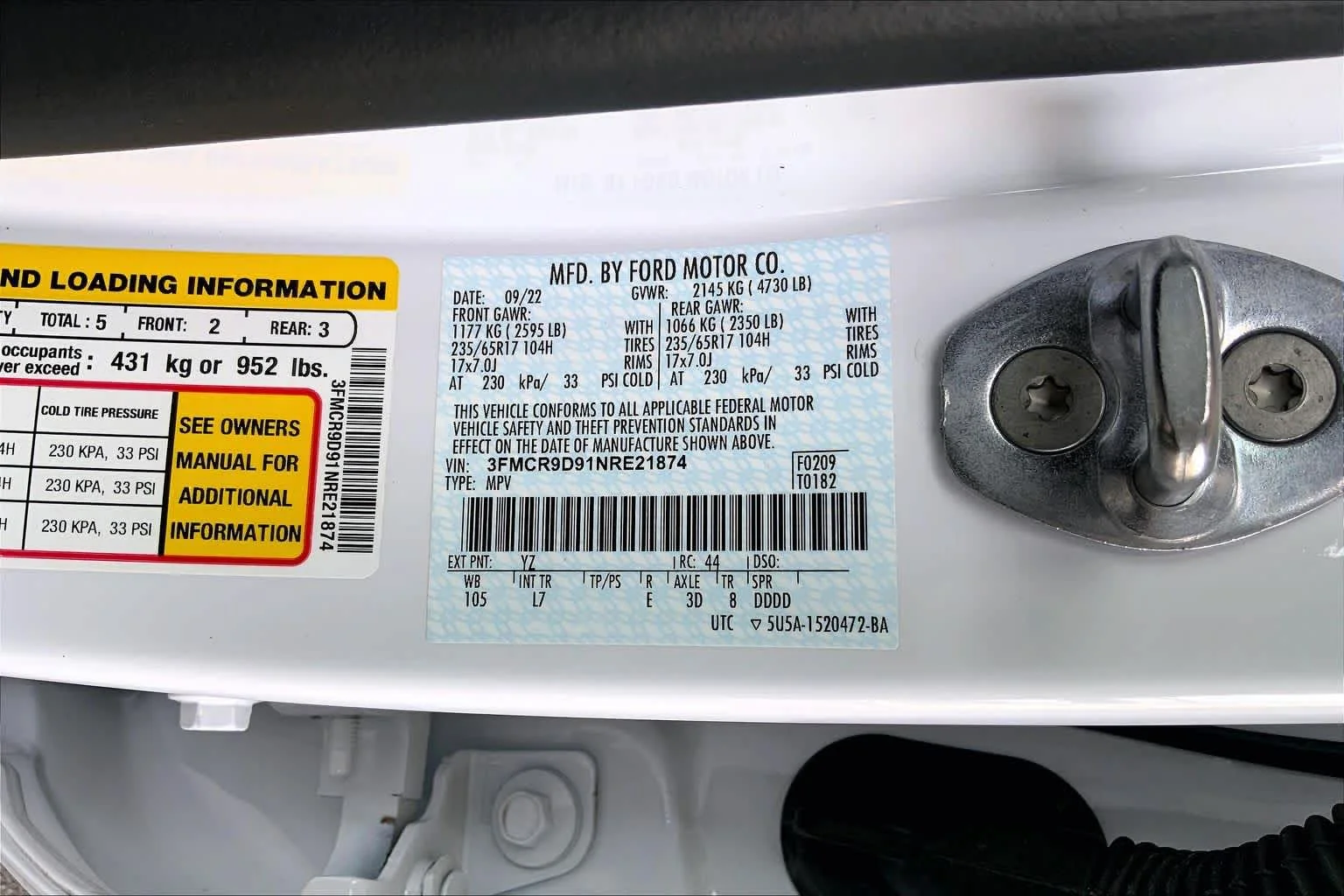 Used 2022 Oxford White Ford Badlands image 34