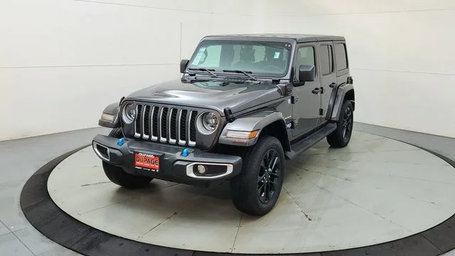 Used 2023 Gray Jeep Sahara 4xe image 3