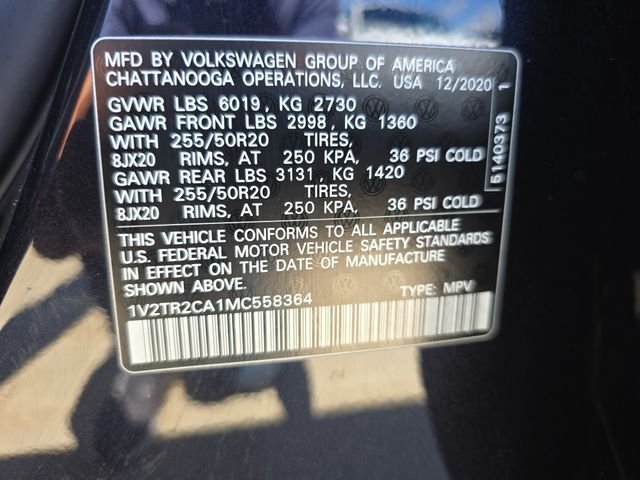 Used 2021 Black Volkswagen SEL Premium image 40