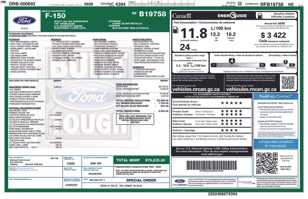 Used 2024 Iconic Silver Metallic Ford XLT image 4