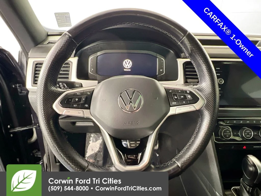 Used 2021 Deep Black Pearl Effect Volkswagen 3.6L V6 SEL Premium R-Line image 8