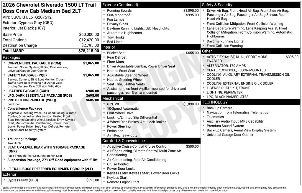 Used 2026 Cypress Gray Chevrolet LT Trail Boss image 12