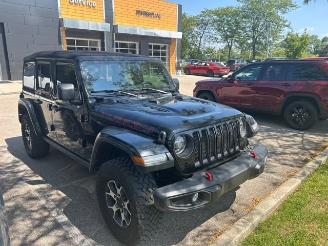 Used 2021 Black Clearcoat Jeep Unlimited Rubicon image 3