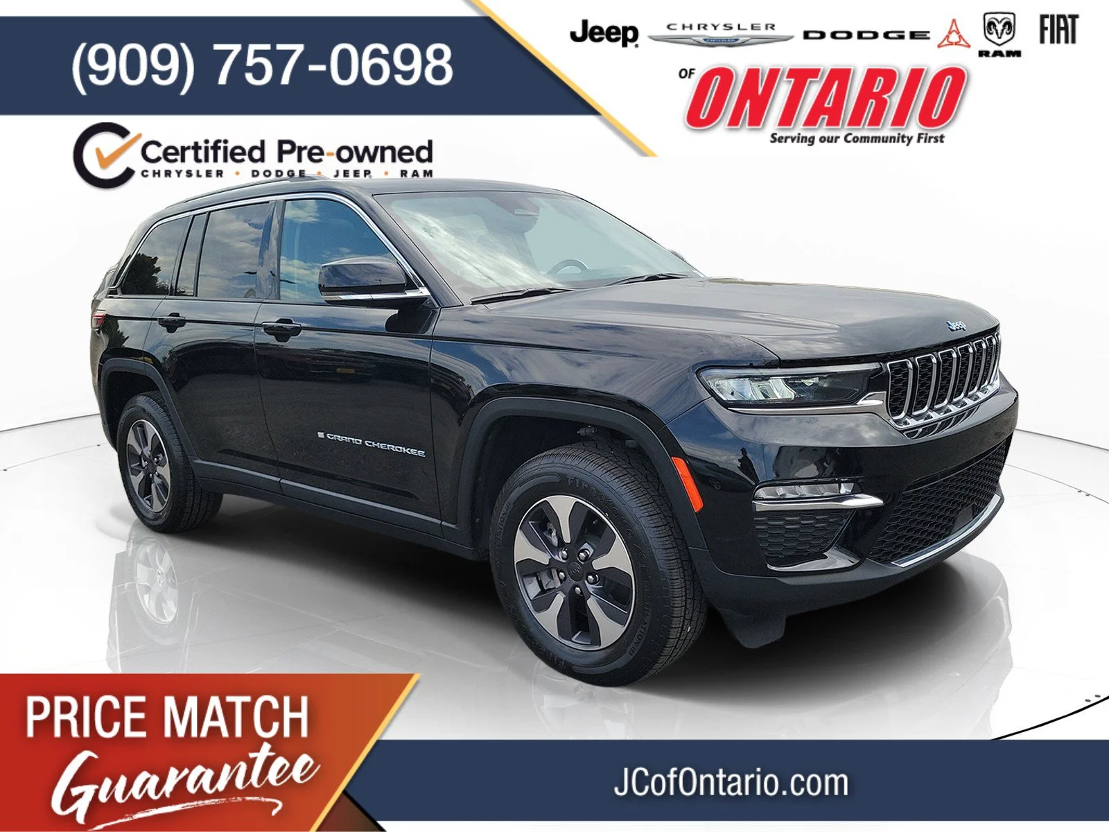 Certified Used 2023 Black Jeep 4xe image 1
