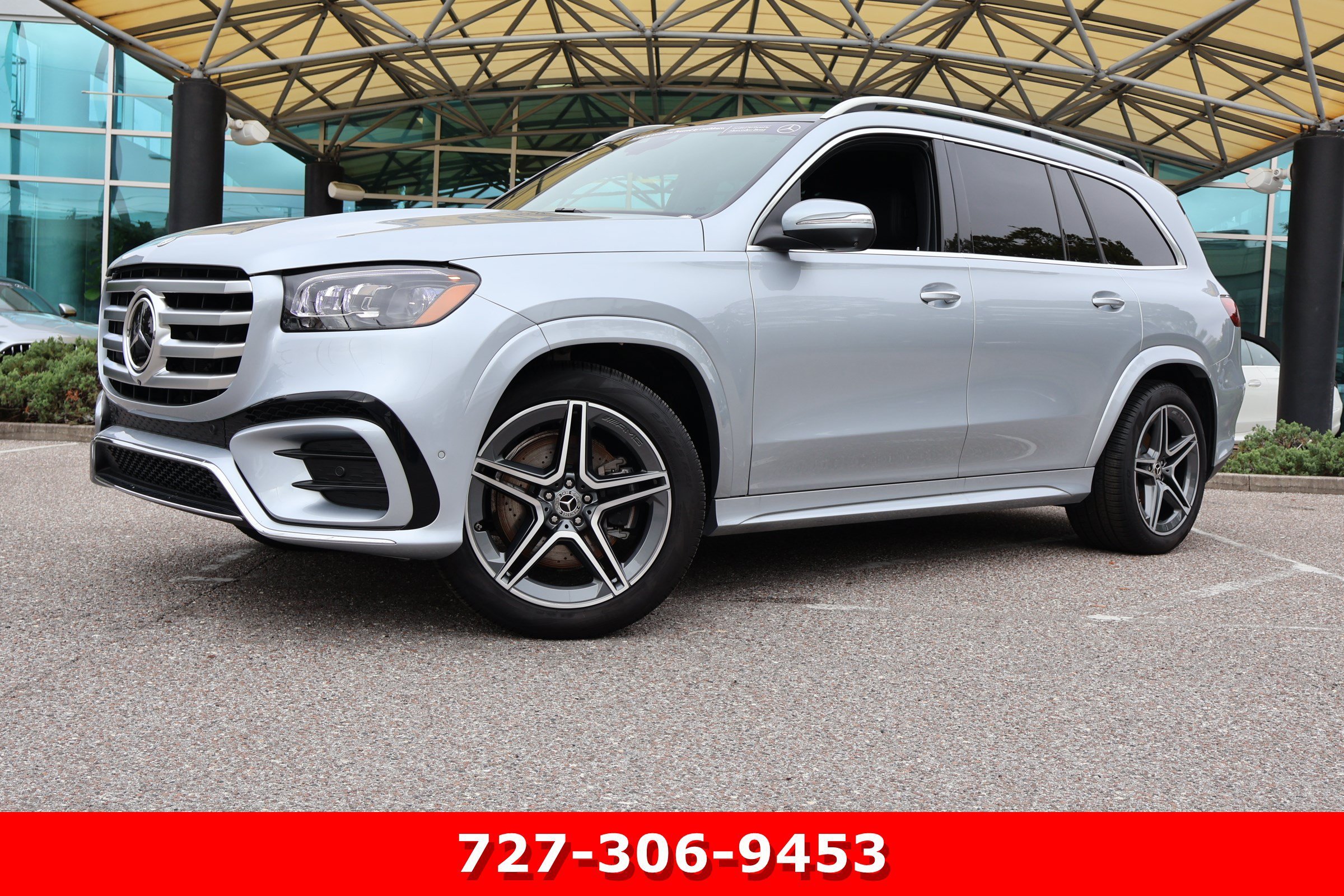 Certified Used 2025 Cirrus Silver Metallic Mercedes-Benz GLS 450 image 1
