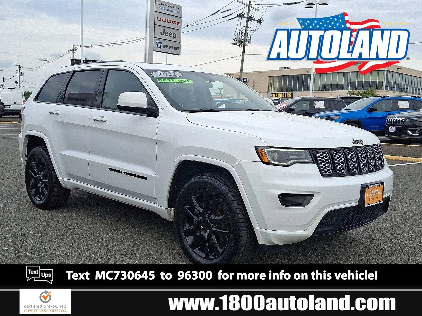 Certified Used 2021 Bright White Clearcoat Jeep Laredo X image 1