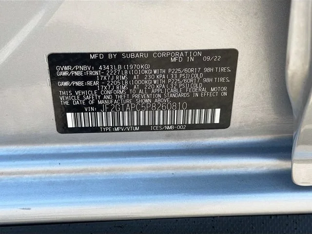 Used 2023 Ice Silver Metallic Subaru Premium image 37