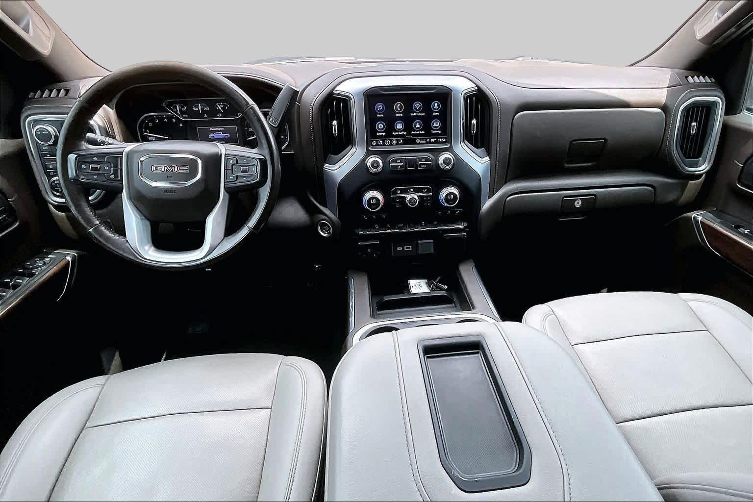 Used 2021 White Frost Tricoat GMC SLT image 17