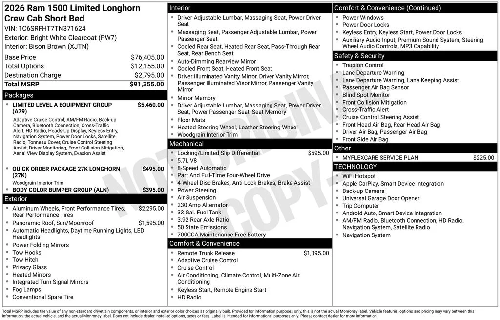 New 2026 Bright White Clear-Coat Exterior Paint RAM Limited image 5