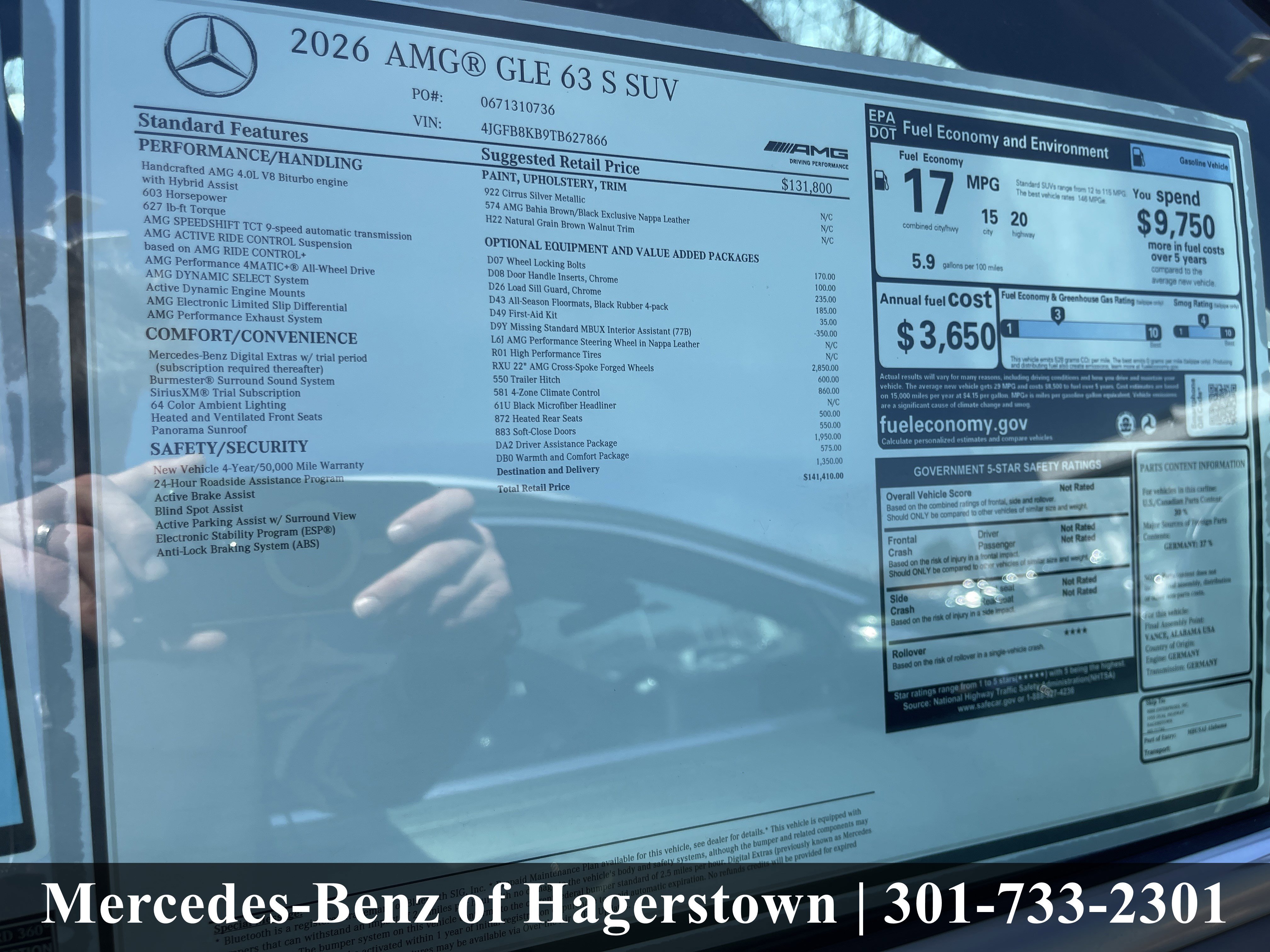 New 2026 Cirrus Silver Metallic Mercedes-Benz AMG® GLE 63 S 4MATIC+ SUV image 10
