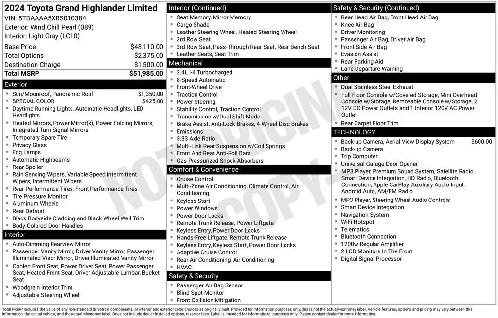 Used 2024 Off-white Toyota Limited image 35