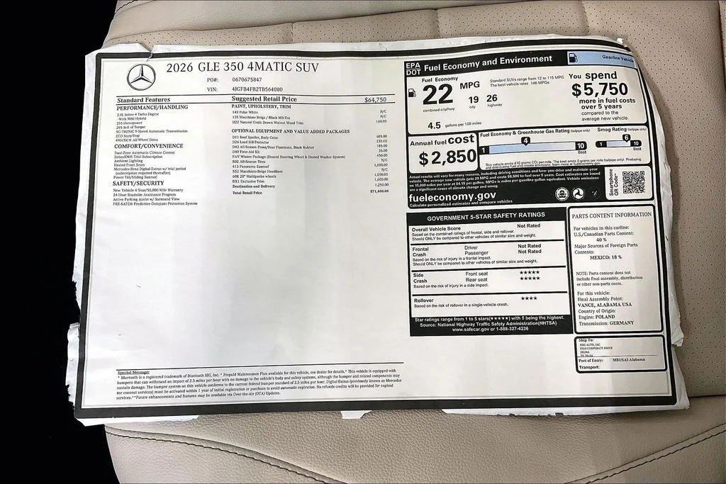 New 2026 Polar White Mercedes-Benz GLE 350 image 32