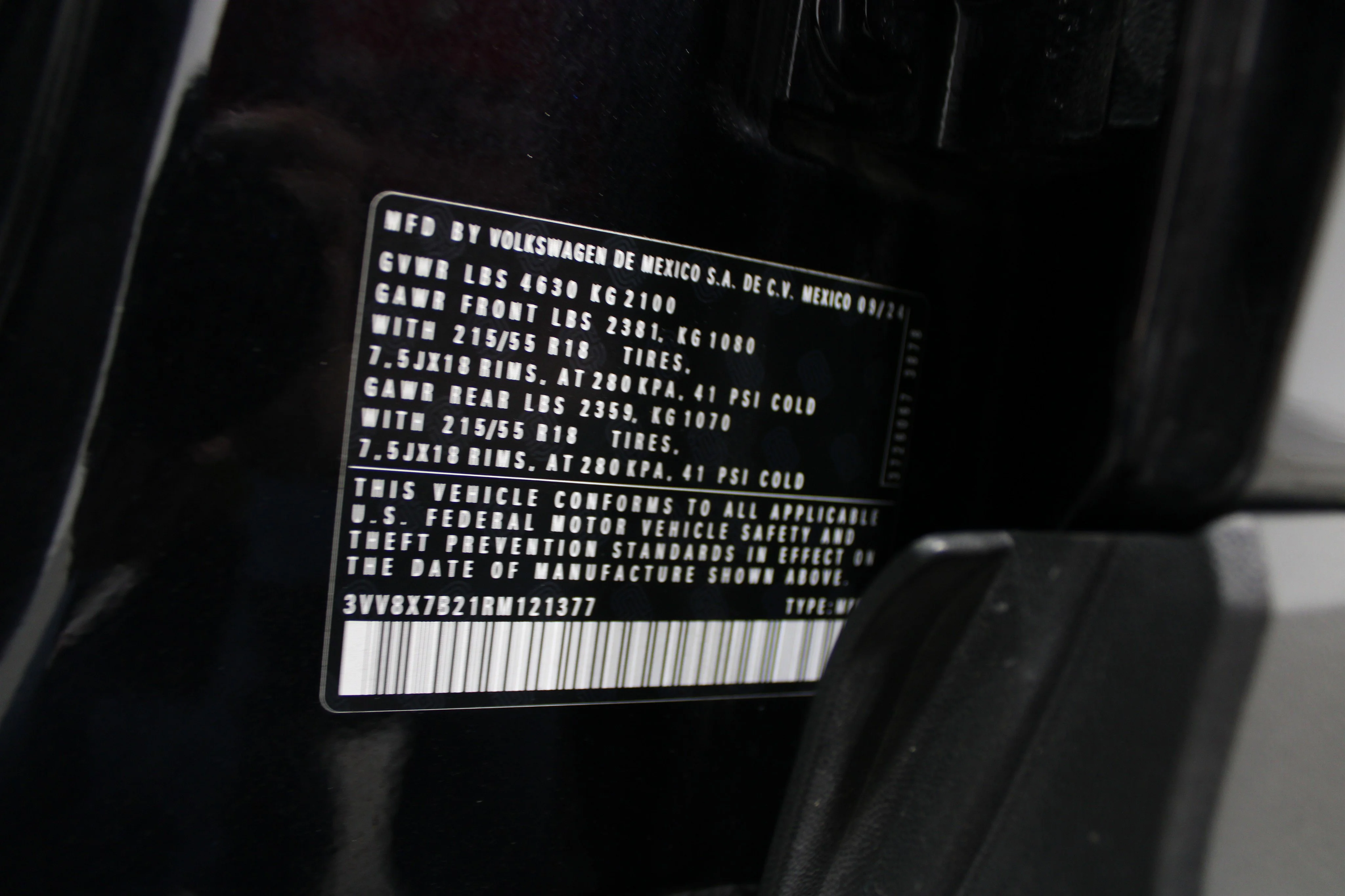 Used 2024 Deep Black Pearl Volkswagen S image 36