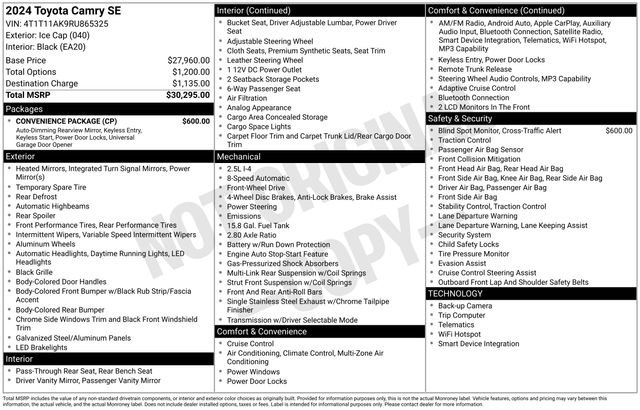 Used 2024 White Toyota SE image 16