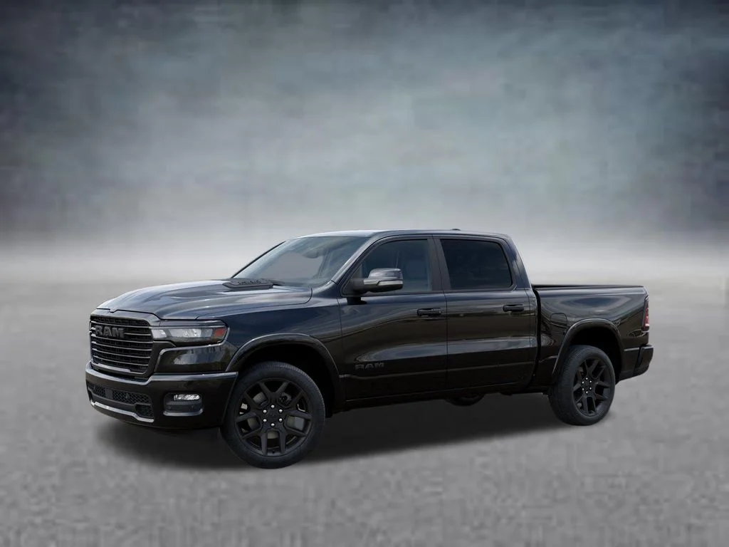 New 2026 Diamond Black Crystal Pearl-Coat Exterior Paint RAM Laramie image 2