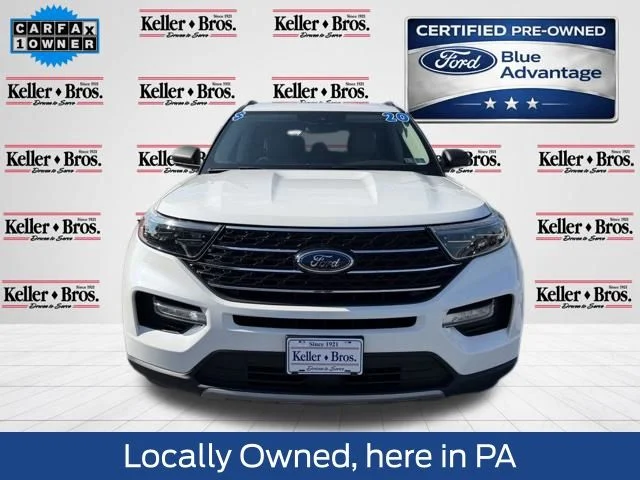 Certified Used 2020 White Metallic Ford XLT image 2
