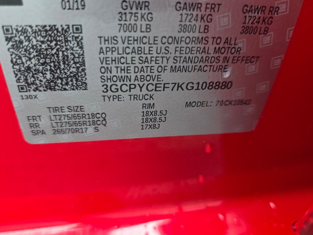 Used 2019 Red Hot Chevrolet Custom Trail Boss image 35
