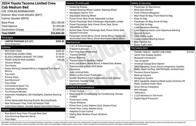 Used 2024 Blue Toyota Limited image 9