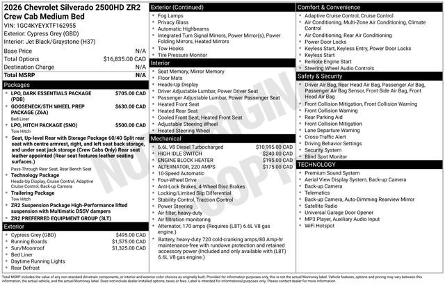 2026 Chevrolet Silverado 2500 HD ZR2