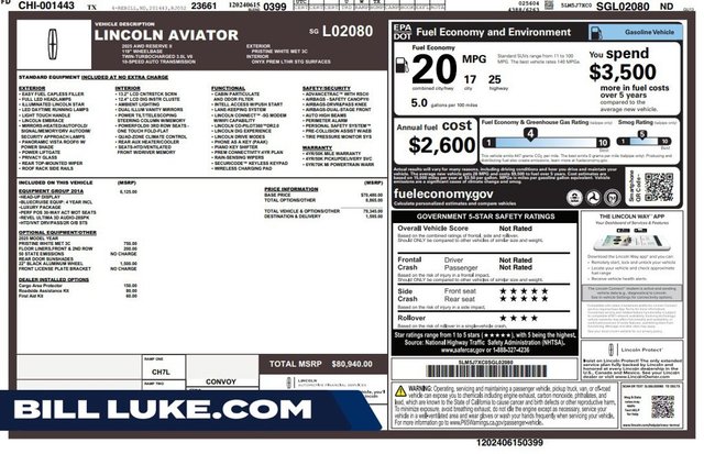 2025 Lincoln Aviator Reserve
