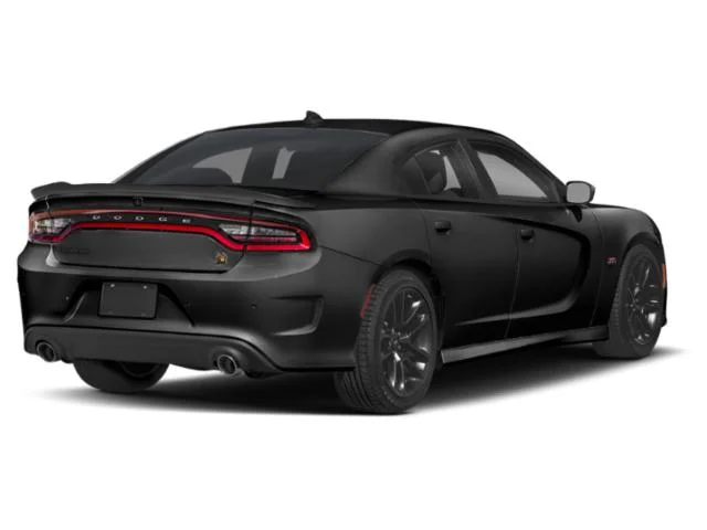 Used 2020 Pitch Black Clearcoat Dodge Scat Pack Widebody RWD image 3