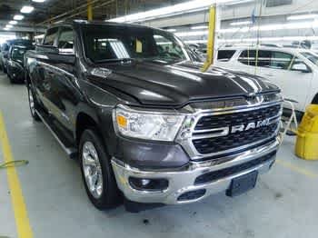 Used 2022 Granite Crystal Clearcoat Metallic Ram Big Horn image 5