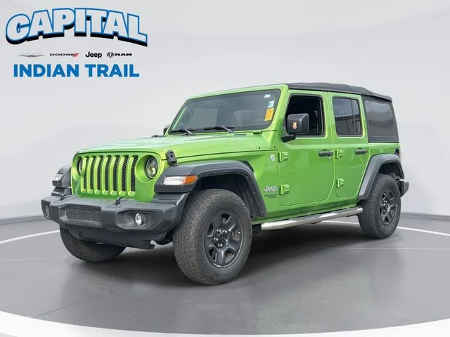 Used 2019 Green Jeep Unlimited Sport image 1