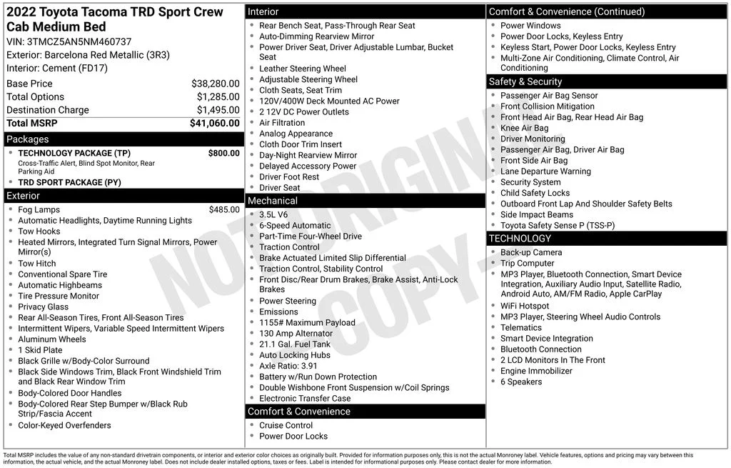 Certified Used 2022 Barcelona Red Metallic Toyota TRD Sport image 2