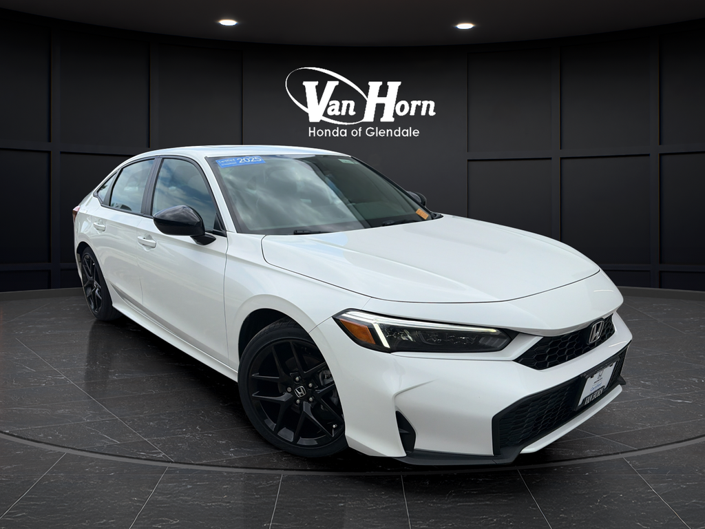 Used 2025 Platinum White Pearl Honda 4D HYBRID SPORT image 1