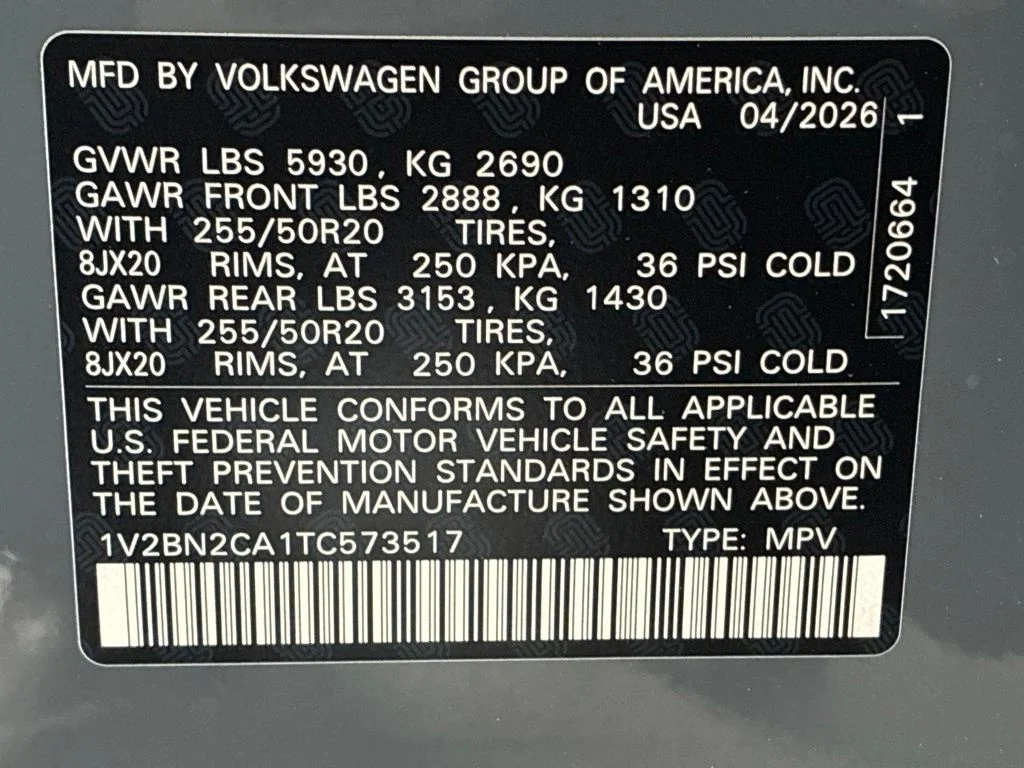 New 2026 Gray Volkswagen 2.0T SEL image 46